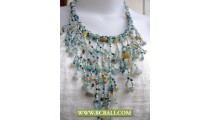Multi Coloring Casandra Necklaces Beaded with Stone